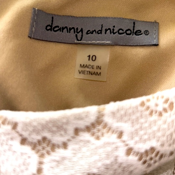 NWT⭐️DANNY and NICOLE Ivory Cream LACE DRESS Size 10 - Picture 10 of 16